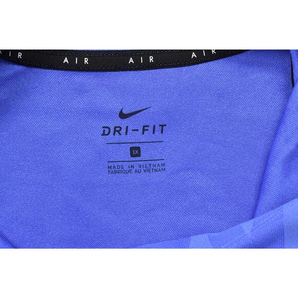 Nike Air Dri-FIT Standard Fit Crop Hoodie Vest Plus Size 1X Blue Athletic NEW - Picture 7 of 8